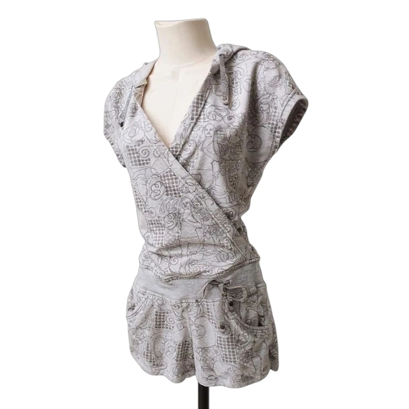 Lululemon Gray Work On It Runsie Hoodie Romper Size 4 - Picture 2 of 3